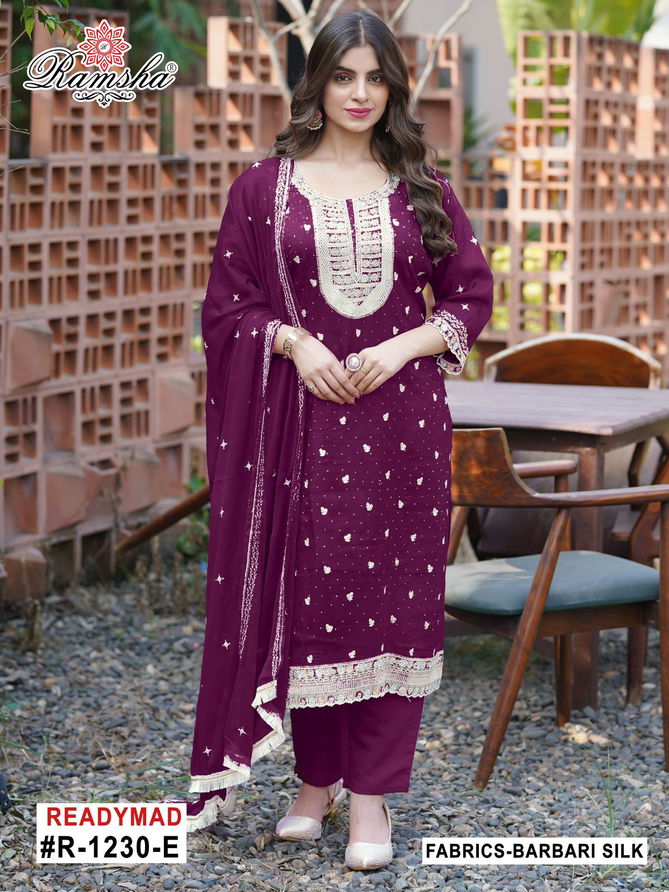 R 1230 Nx By Ramsha Barbari Pakistani Readymade Suits Exporters In India